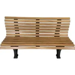 kaiserkraft Parkbank aus Kunststoff, mit 13 Leisten, Breite 1500 mm, Holzoptik