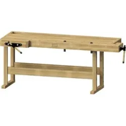 Profi-Schreiner-Hobelbank, schwere Ausführung, Breite x Tiefe x Höhe 2220 x 850 x 900 mm ANKE