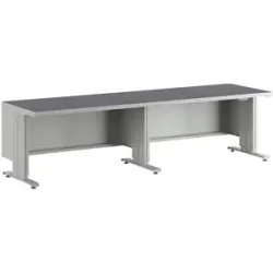 Elektrisch höhenverstellbare Werkbank, Plattentiefe 800 mm, Universalbelagplatte, Breite 2800 mm ANKE
