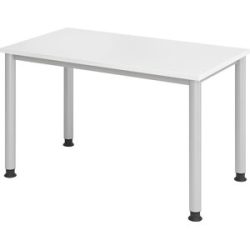 RENATUS - Schreibtisch Mini-Office 4, 4-Fuß-Gestell, Breite 1200 mm, weiß, Rundstahlrohr eurokraft pro