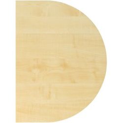 Konferenztischplatte, Halbkreisplatte, Breite 800 mm, Ahorn-Dekor eurokraft pro