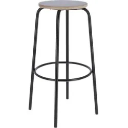 kaiserkraft Barhocker PARIS, Sitzhöhe 750 mm, schwarz