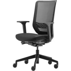 Bürostuhl TO-SYNC PRO, mit Armlehnen und Unirollen, schwarz Dauphin