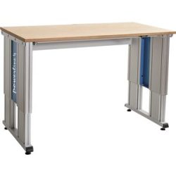 Schwerlasttisch, elektrisch höhenverstellbar, Höhe 745 - 1195 mm, Buche-Multiplex Platte, BxT 2000 x 900 mm bedrunka hirth