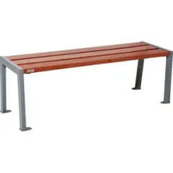 Holzsitzbank SILAOS® ohne Rückenlehne, Höhe 437 mm, Länge 1200 mm, anthrazitgrau, mahagoni PROCITY