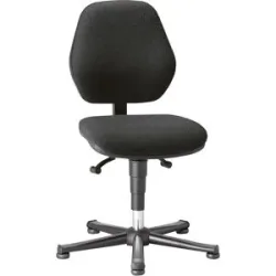 Arbeitsstuhl, Permanentkontakt, mit Gleitern, Stoffbezug bimos