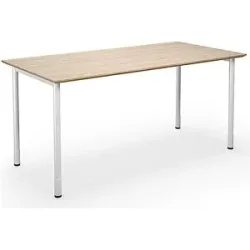 kaiserkraft Mehrzwecktisch DUO-C Trend, gerade Platte, Tiefe 800 mm, Breite 1600 mm, Eiche / weiß