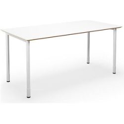 kaiserkraft Mehrzwecktisch DUO-C Trend, gerade Platte, Tiefe 800 mm, Breite 1600 mm, weiß / weiß