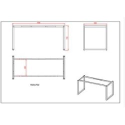 kaiserkraft Mehrzwecktisch DUO-O Trend, gerade Platte, abgerundete Ecken, Tiefe 800 mm, Breite 1400 mm, weiß / silber