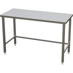 kaiserkraft Edelstahl-Reinraumtisch mit glatter Arbeitsplatte, ISO 14644-1:4, HxBxT 900 x 1400 x 800 mm