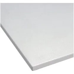 Treston LPL-Tischplatte QuatreX, melaminharzbeschichtet, Kantenschutz, B 1230 x T 750 x H 25 mm, lichtgrau RAL 7035