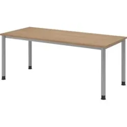 Hammerbacher Schreibtisch VHS19/N/S Nussbaum, Silber 1.800 x 800 x 760 mm