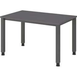 RENATUS - Schreibtisch, 4-Fuß-Gestell, Breite 1200 mm, graphit / graphit eurokraft pro