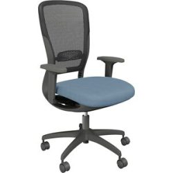 kaiserkraft Bürostuhl MOTION, Netzrückenlehne, dunkelgrau, hellblau