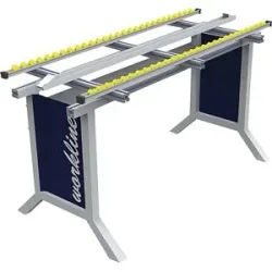 Arbeitstisch mit Röllchenbahn workline, Grundgestell, BxT 1000 x 600 mm bedrunka hirth