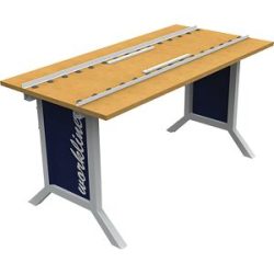 Arbeitstisch mit Kugelleisten workline, mit Kugelleiste Tiefe 500 mm, BxT 1000 x 750 mm bedrunka hirth