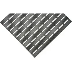 PVC-Profilmatte, pro lfd. m, Lauffläche aus Hart-PVC, rutschsicher, Breite 600 mm, schwarz EHA