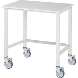 Fahrbarer ESD-Arbeitstisch, Arbeitshöhe 975 - 1175 mm, BxT 1000 x 800 mm eurokraft pro