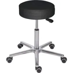 kaiserkraft XXL-Arbeitshocker 180 kg, Gasfeder-Höhenverstellung, Kunstleder, schwarz