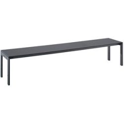 Umkleidebank, einseitig, HPL-Platte, basaltgrau, Länge 2000 mm Wolf