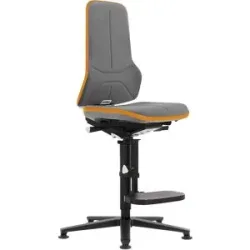 NEON Arbeitsdrehstuhl, Gleiter, Aufstiegshilfe, Permanentkontakt, Supertec, Flexband orange bimos