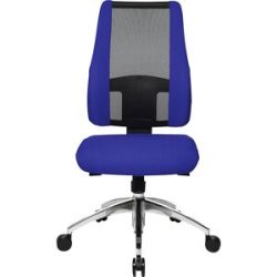 Bürostuhl AIR SYNCRO, Netzrückenlehne mit aufgepolsterten Seitenteilen, schwarz / blau Topstar