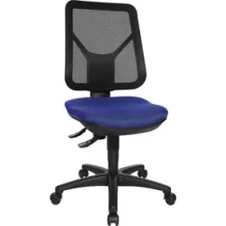 Bürostuhl, Netz-Rückenlehne, royalblau Topstar