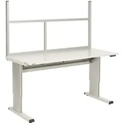 Rahmen für Arbeitstisch, lichtgrau, BxT 730 x 540 mm Treston