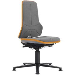NEON Arbeitsdrehstuhl, Gleiter, Synchronmechanik, Supertec, Flexband orange bimos