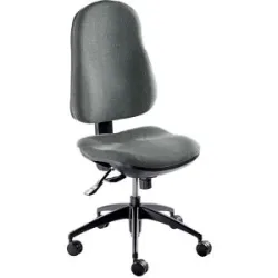 Bürostuhl, Punktsynchron-Mechanik, ohne Armlehnen, Bezug grau eurokraft pro