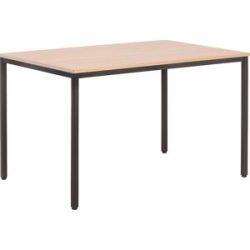 Mehrzwecktisch, HxBxT 720 x 1200 x 800 mm, Platte Buche-Dekor, Gestell graubraun eurokraft basic