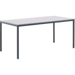 Mehrzwecktisch, HxBxT 720 x 1600 x 800 mm, Platte lichtgrau, Gestell basaltgrau eurokraft basic