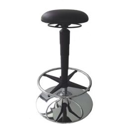 Hocker, höhenverstellbar, mit Fußring, Kunstlederbezug meychair