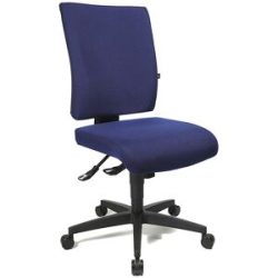 Bürostuhl COMFORT, Höhenverstellbare Rückenlehne, Bezug royalblau Topstar