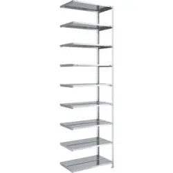Akten-Schraubregal, verzinkt, Regalhöhe 2900 mm, doppelseitig, Anbauregal, Breite x Tiefe 750 x 600 mm hofe