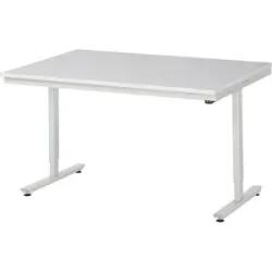 Rau Arbeitstisch Adlatus, elektrisch höhenverstellbar, 22 mm Spanplatte mit Melaminbelag, bis 150 kg, B 1500 x T 1000 x H 720-1120 mm, lichtgrau