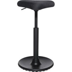 Hocker SITNESS H, Modell H1, mit Triangelsitz, Bezug schwarz-gemustert, Sohle schwarz Topstar