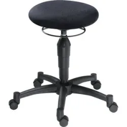 Hocker BALANCE 10, mit Orthositz, Ø 350 mm, schwarz Topstar