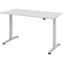 Hammerbacher Sitz-Stehschreibtisch XMST Grau, Silber 1.600 x 800 x 650 mm