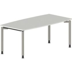 kaiserkraft THEA - Besprechungstisch, mit 4-Fußgestell, Breite 1800 mm, altweiß