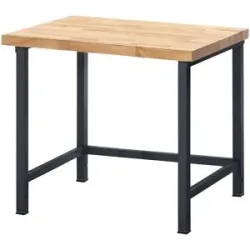 Höhenverstellbare Werkbank, Gestellbauweise, ohne Unterbau, Breite 1250 mm, Gestell anthrazit-metallic eurokraft pro