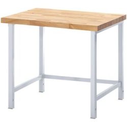 Höhenverstellbare Werkbank, Gestellbauweise, ohne Unterbau, Breite 1250 mm, Gestell lichtgrau eurokraft pro