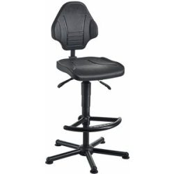 Schwerlast-Arbeitsdrehstuhl, belastbar bis 250 kg, mit Bodengleitern und Fußstütze, Höhenverstellbereich 590 - 840 mm meychair
