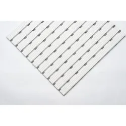 PVC-Profilmatte, pro lfd. m, Lauffläche aus Hart-PVC, rutschsicher, Breite 800 mm, weiß EHA