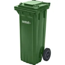 Mülltonne aus Kunststoff DIN EN 840, Volumen 80 l, BxHxT 448 x 932 x 514 mm, grün eurokraft pro