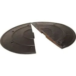 Fahrbahnschwelle, Abschlusselement, Recycling-Gummi, max. 20 km/h, Breite 900 mm, schwarz, VE 2 Stk Moravia