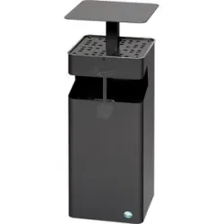 Abfallsammler/Ascher, mit Dach, Volumen 38 l, eisenglimmer VAR
