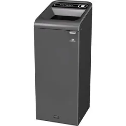 Recyclingstation Rubbermaid Configure, für Restmüll, 87 l, Magnetverbindung, B 495 x T 489 x H 975 mm, schwarz
