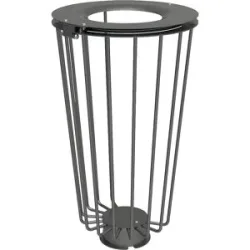 Abfallkorb LOFOTEN, Volumen 100 l, grau PROCITY