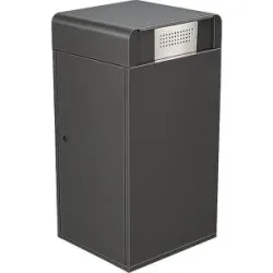 kaiserkraft Mülltonneneinhausung, eisenglimmer, für Volumen 120 l, mit Ascher
